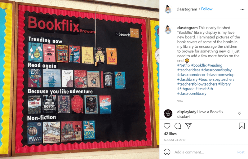 Still of set up your classroom library and display trending recommendations from Instagram