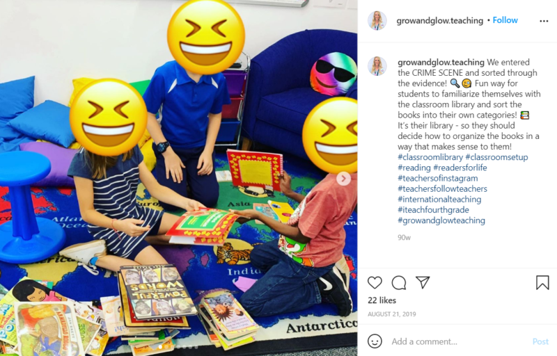 Still of set up your classroom library and involve students in sorting books from Instagram
