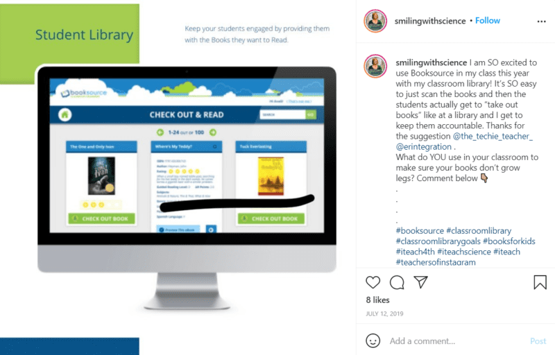 Still of set up your classroom library with a classroom library app from Instagram