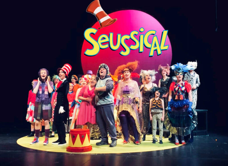 Seussical cast on stage- musicals for high schools