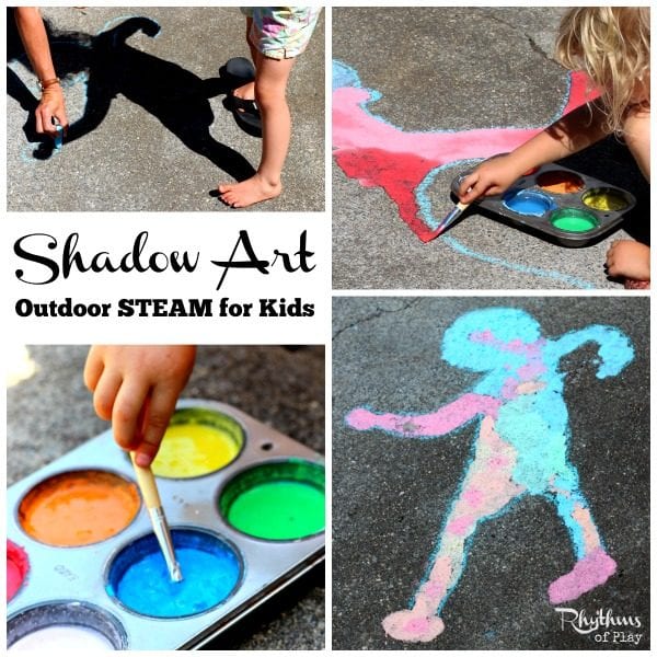 "Shadow Art Outdoor Science for Kids" -- teaching STEAM