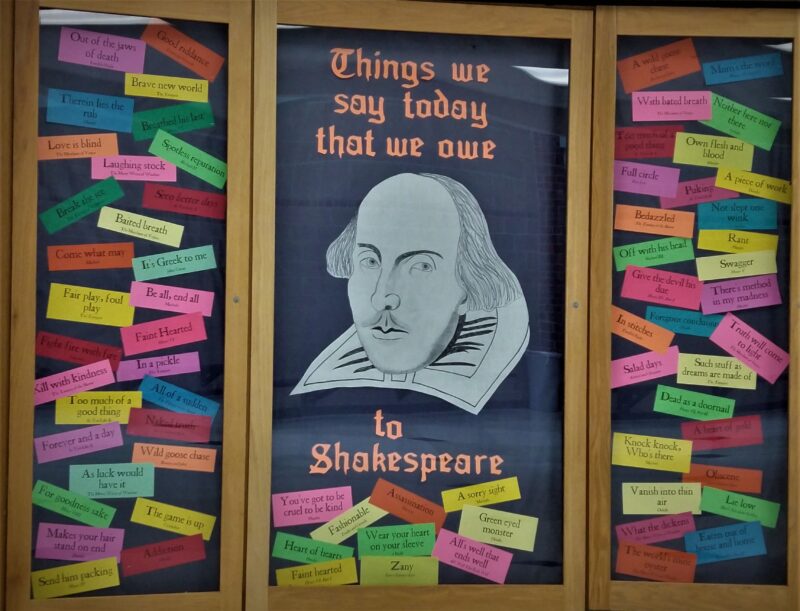 Shakespeare bulletin board April
