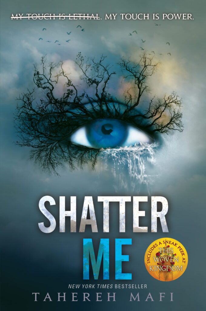 Book cover of "Shatter Me"- science fiction books for teens