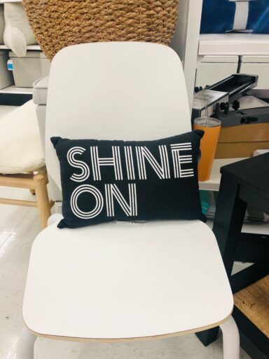 Shine on pillow in black at Target