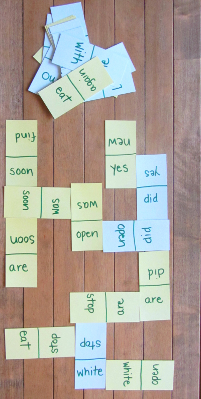 example of sight word dominos