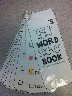 a sight word sticker book for students to use in guided reading 