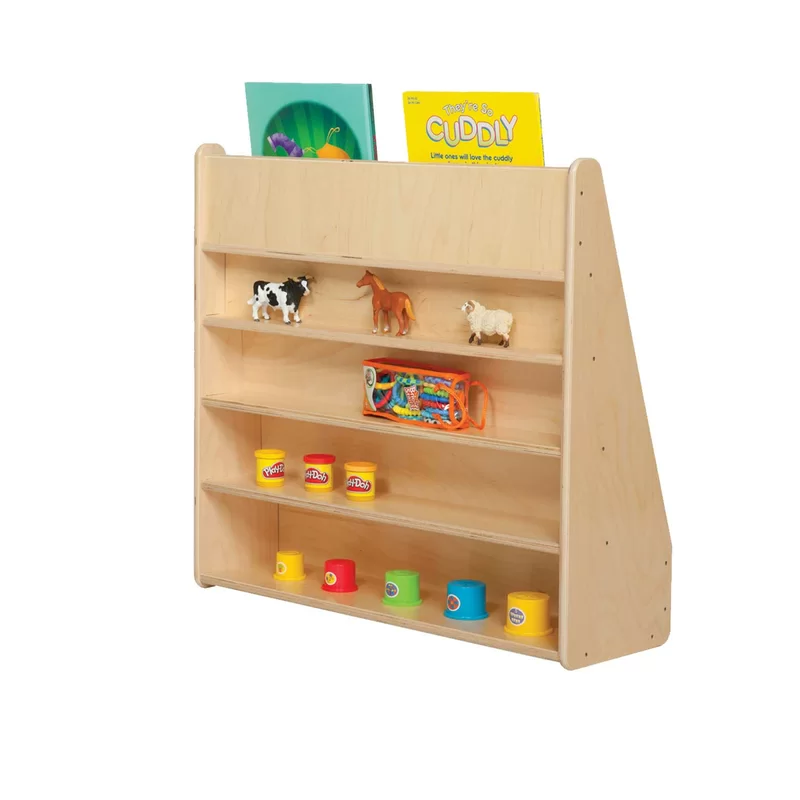 Contender 4 Compartment Manufactured Wood Book Display