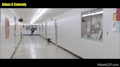 Mr. Rooney running down the hallway