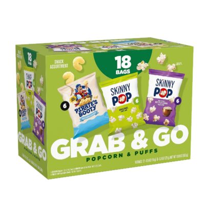 25 Yummy School-Approved Healthy Snacks for Kids SkinnyPop Popcorn & Pirate's Booty Cheese Puffs