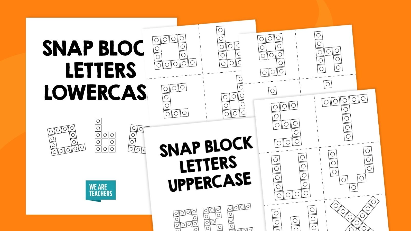 Snap-Block-Printable A worksheet for students to use to learn the alphabet