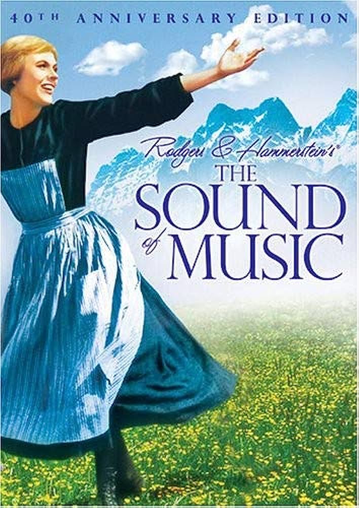 the cover for sound of music, a historical movie 