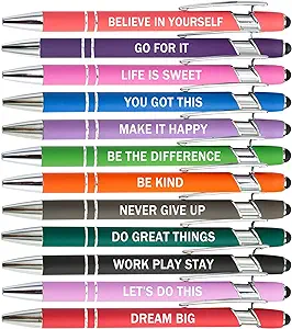pens with inspirational lines on them like you got this and make it happy for a special education teacher gift 