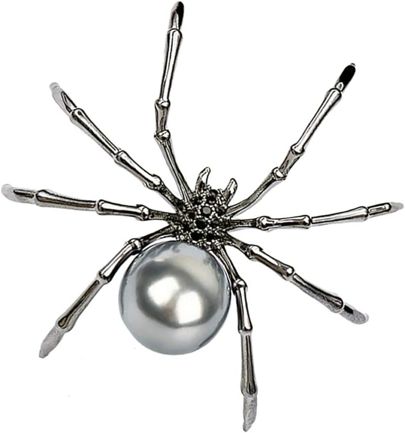 silver spider pin for halloween teacher gift 