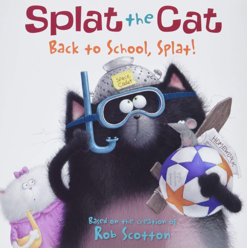 Children's book Splat the Cat as an example of first day of school books- back-to-school books