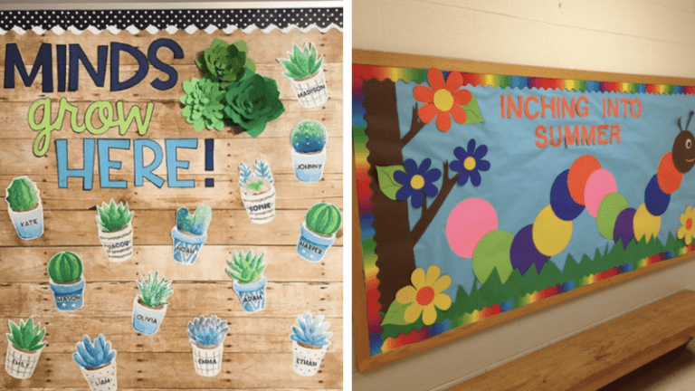 Spring bulletin board features