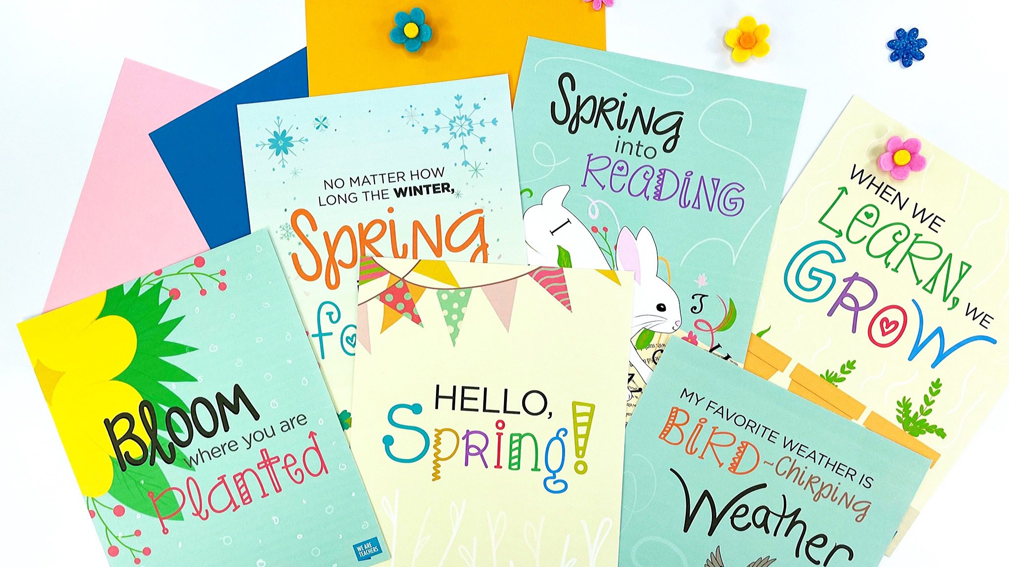 Display of spring posters