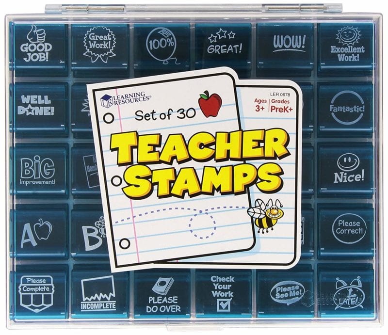 Set of 30 teacher stamps