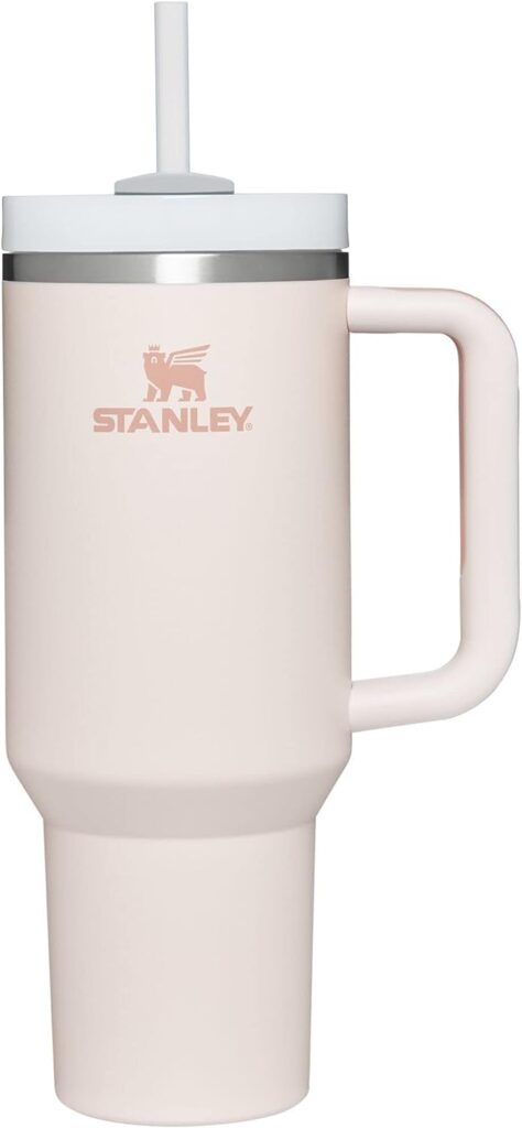 Stanley Quencher H2.0 Tumbler in rose as an example of one of the best teacher gifts.