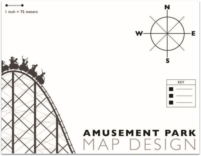 Amusement Park Map Design graphic