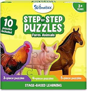animal puzzles for young children by skillmatics 