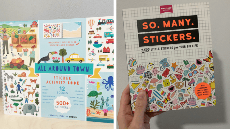 Examples of sticker books