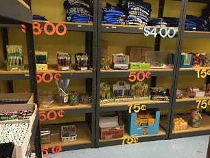 Store with prices labelled