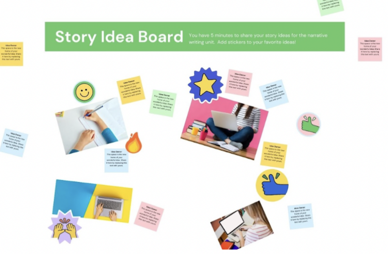 Story idea board template- Canva for Education