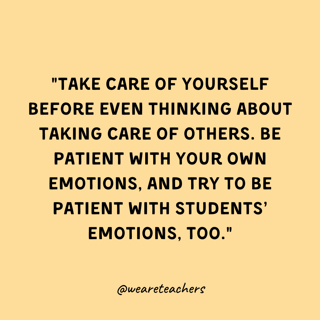 Students are surrounded by trauma: take care of yourself before even thinking about caring for others.