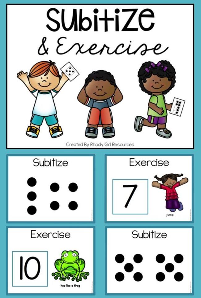 Printable cards that have subitizing practice or exercises to do