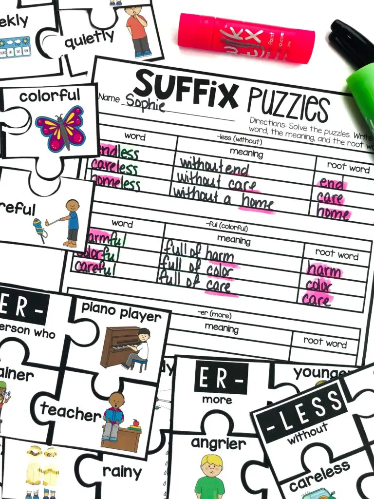 Suffixes puzzle