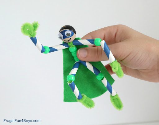 Superhero made of pipe cleaners