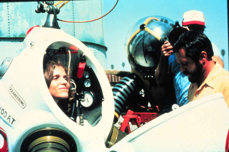 sylvia earle biologist working in the ocean