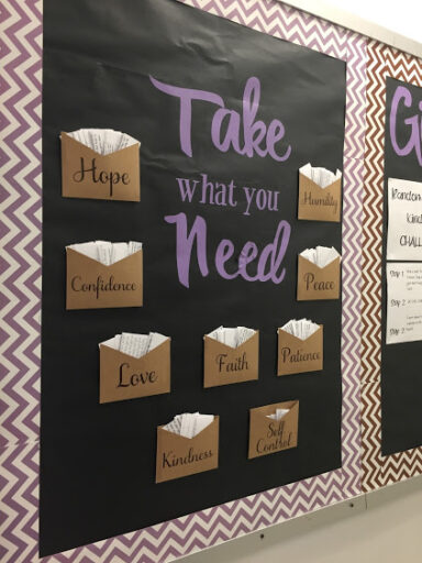 take what you need bulletin board front office