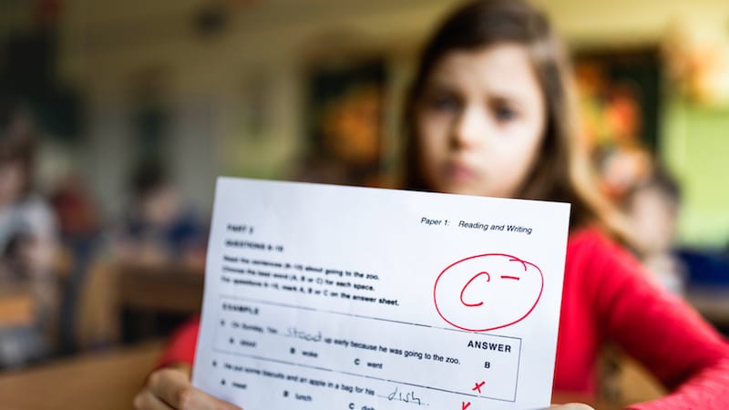 Child with a C on a test, should we allwo retakes or not?