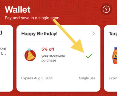 Screenshot of Target Circle Wallet