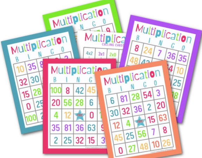 Printable multiplication bingo cards (Teach Multiplication)