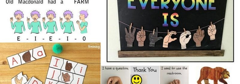 How to Use and Teach Sign Language In Your Classroom Collage
