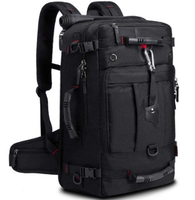 Convertible black duffle bag backpack, as an example of the best teacher backpacks