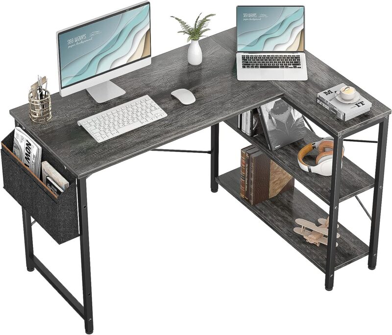 Homieasy small L shaped workstation for classroom