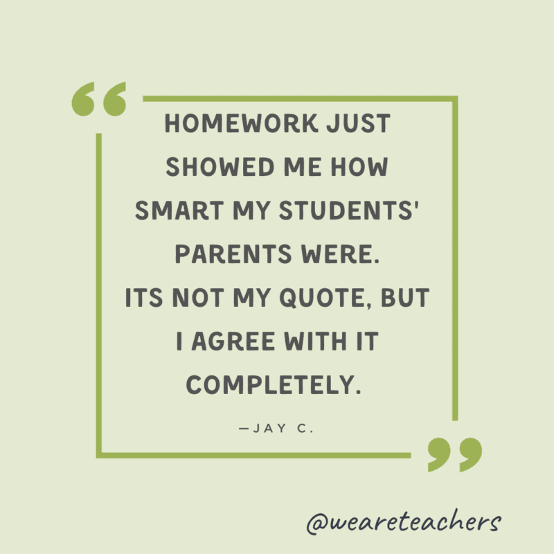 Quote about homework