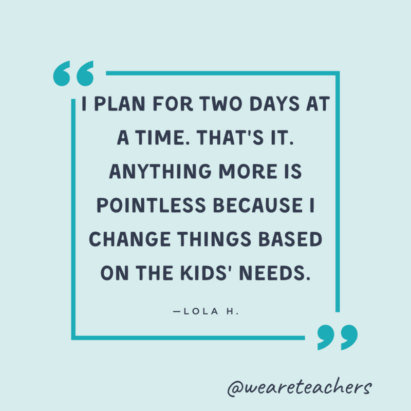 Quote about lesson planning