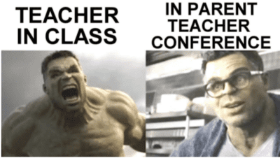 Teach in class verses in parent teacher conference