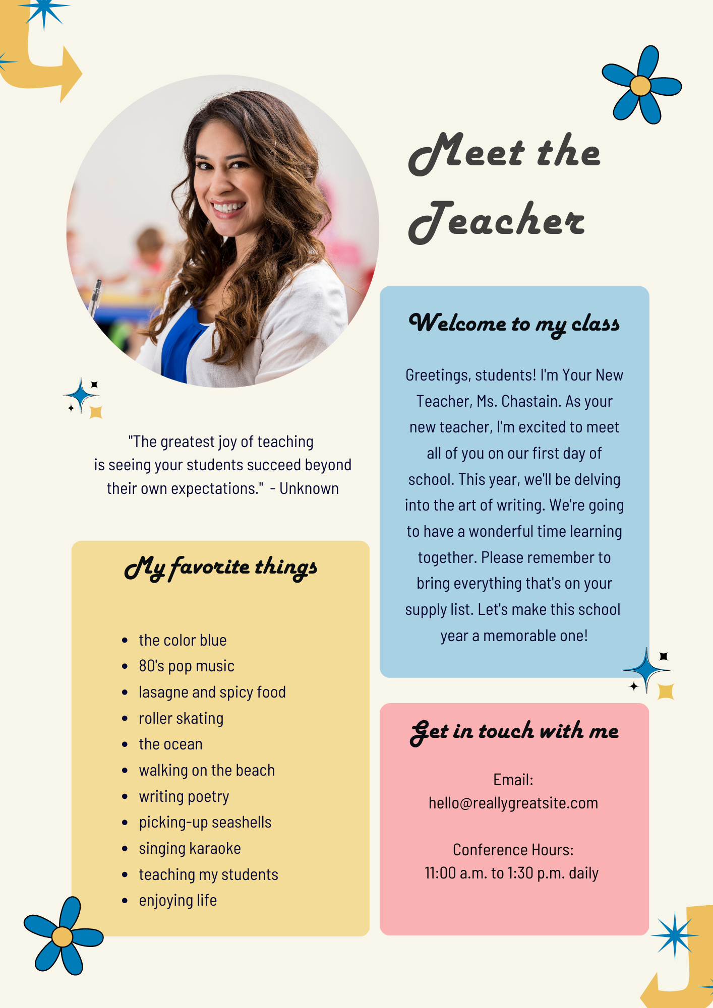 teacher introduction letter to parents special education