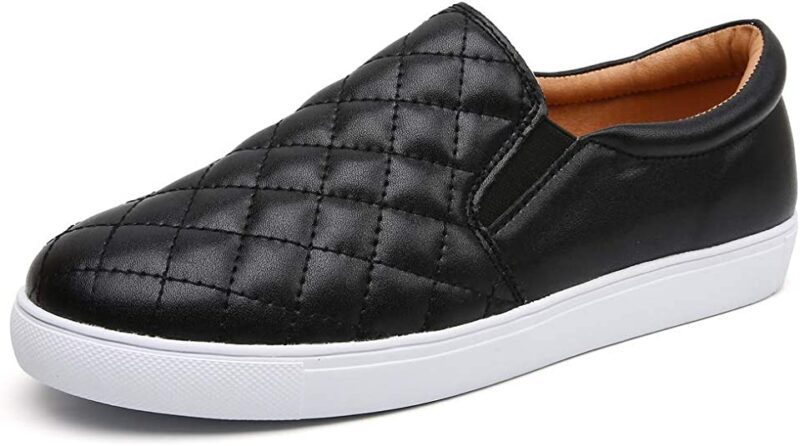 VOCNTVY quilted leather loafers for teachers