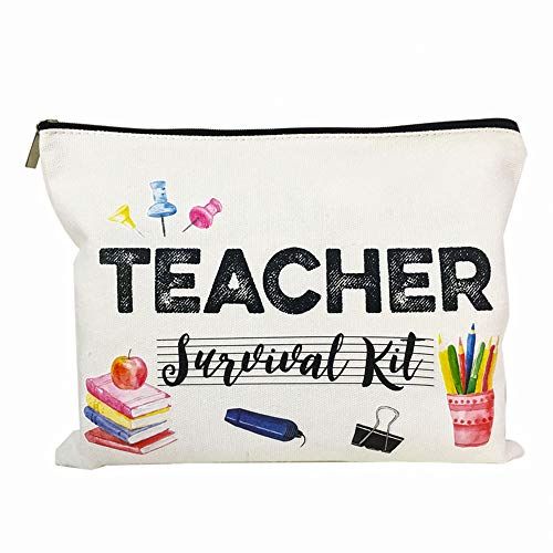 pencil bag that says teacher survival kit for a thanksgiving gift for teachers 