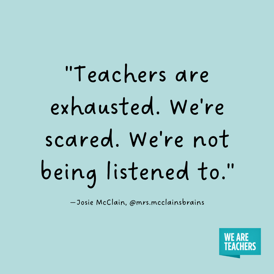 teachers are afraid quote