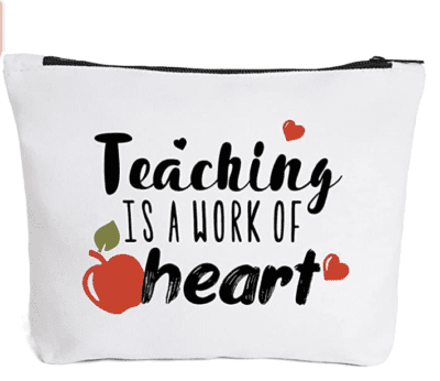 Teaching is a work of heart pencil pouch
