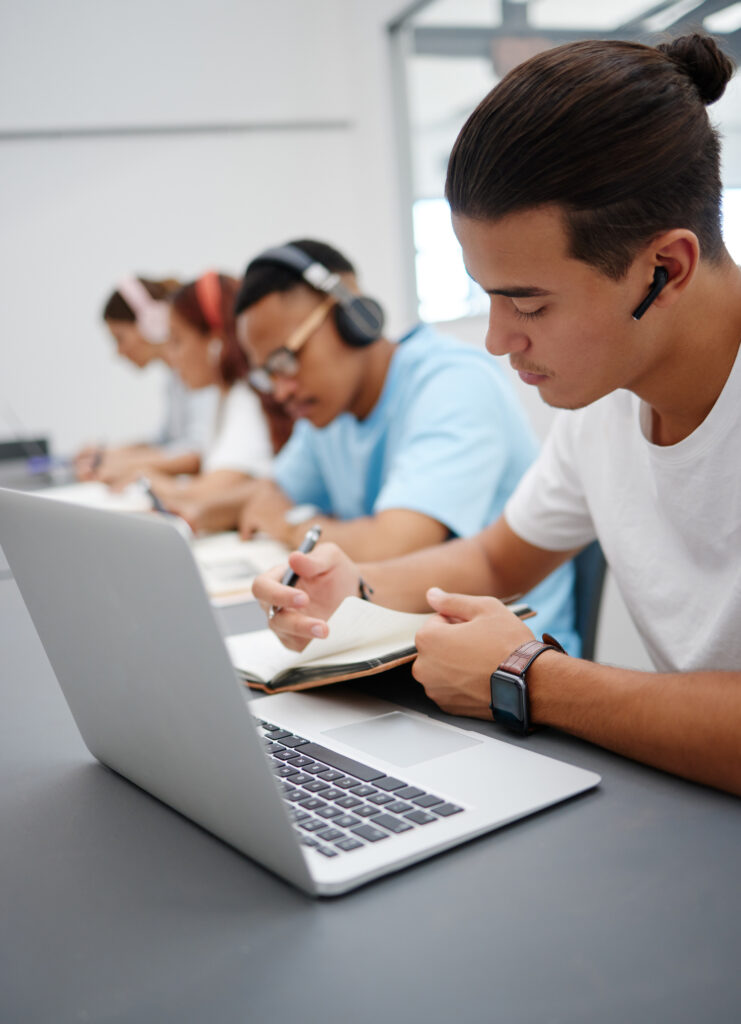 teens listening to music in classroom- mental health activities for teens