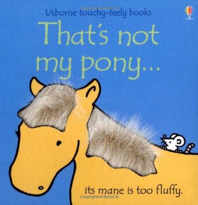 Book cover: That’s Not My Pony by Fiona Watt, illustrated by Rachel Wells, as an example of horse books for kids