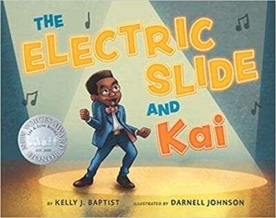Book cover for The Electric Slide and Kai as an example of music books for kids